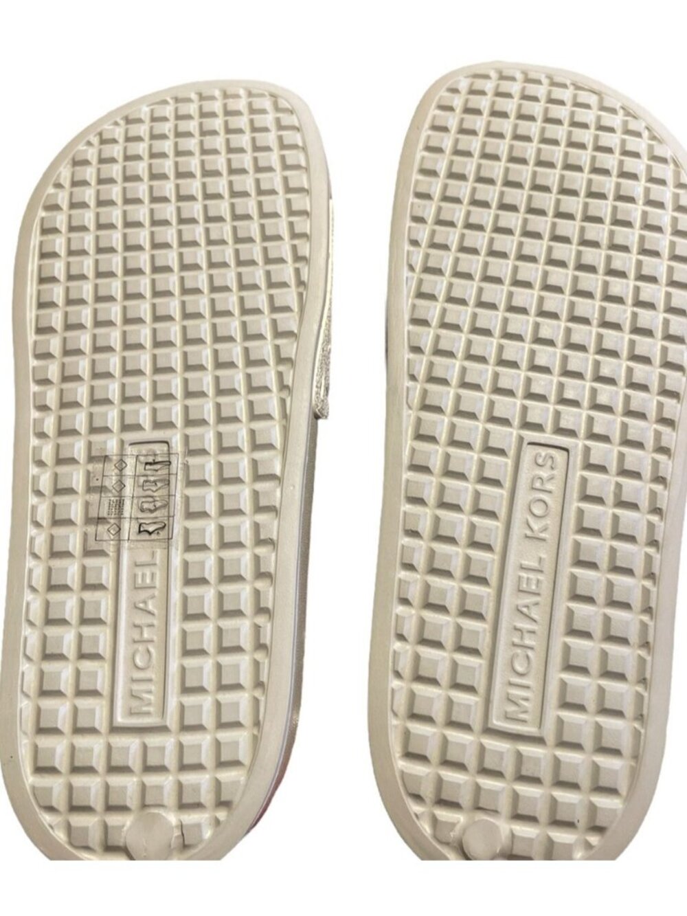 Michael Kors Women Mimi Monogram Floral Slide Sandals RX21L White Size 6M NWOT - Picture 4 of 5